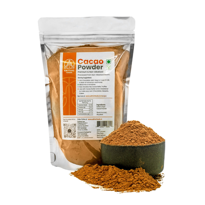 Image 12 of 600 gm for the product Sattvic Foods Cacao Powder | Pure & Non-Alkalised