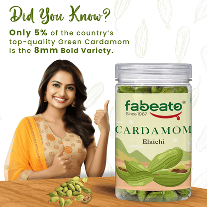 Image 3 of Fabeato Whole Green Cardamom 8mm Bold (50g)