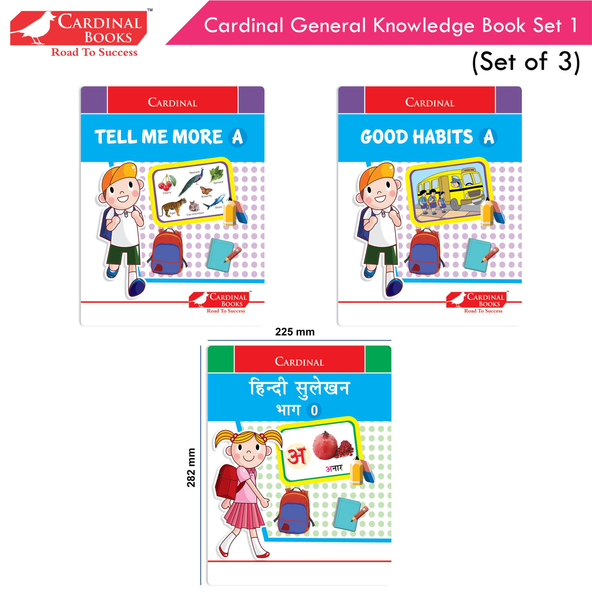 Image 3 of Cardinal General Knowledge Book Set 1 (Set of 3)|Good Habit A| Hindi Sulekhan Bhag 0| Tell Me More A| Combo Book Set| Ages 3-7 Years