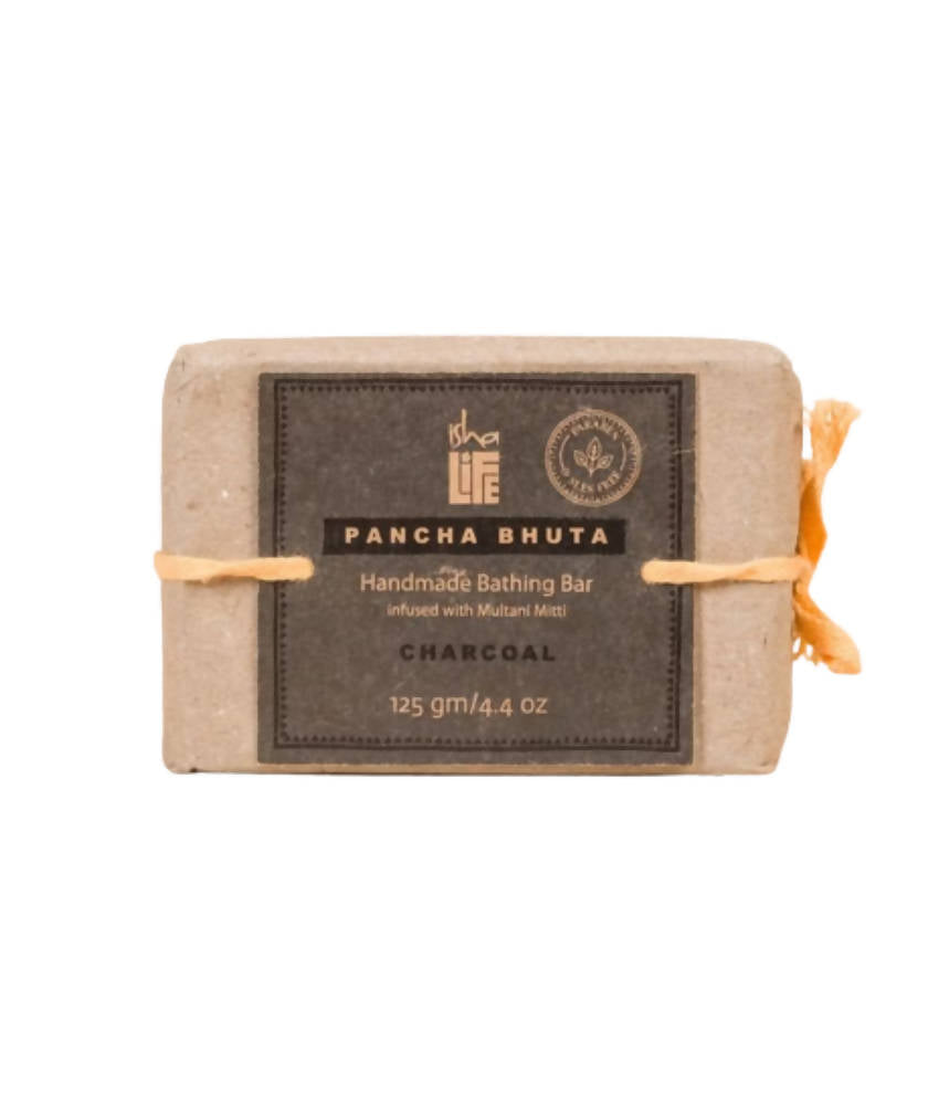 Image 1 of 125 gm for the product Isha Life Multani Mitti Charcoal Soap (Paraben & SLES Free)