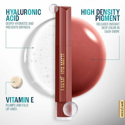 Image 8 of Lakme 9to5 Hya Matte Liquid Lipstick + Hyaluronic Acid - Afterhours Wine