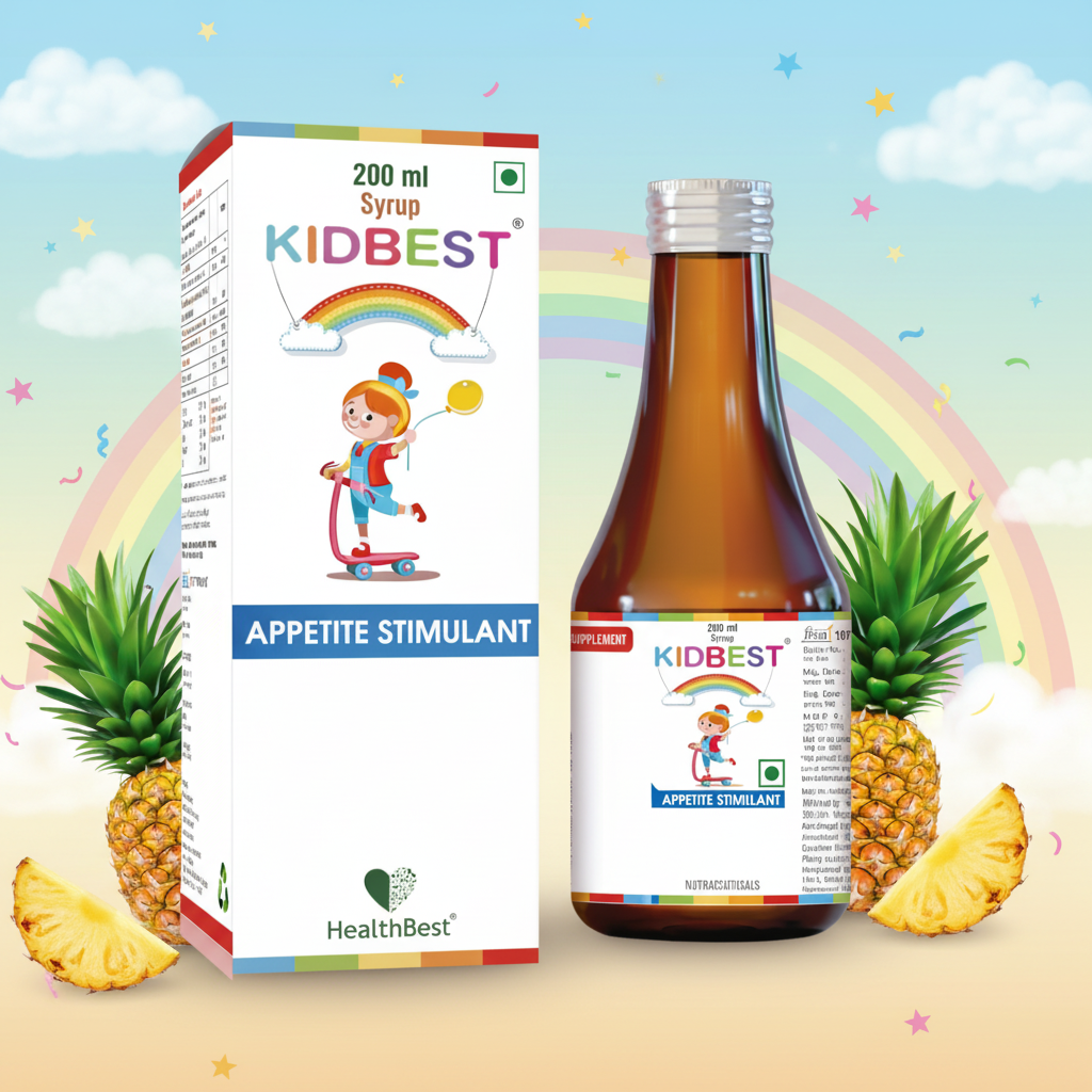 HealthBest Kidbest Syrup for Kids
HealthBest Kidbest Liquid Food Supplement
Authentic HealthBest Kidbest Syrup
HealthBest Kidbest 200 ml Bottle
Original HealthBest Kidbest Syrup from India
HealthBest Kidbest Product Packaging
HealthBest Liquid Supplement for Kids
Buy HealthBest Kidbest Syrup Online