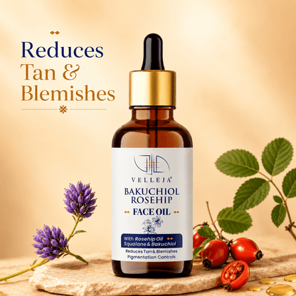 Image 1 of Velleja Bakuchiol Rosehip Face Oil with Squalane for Pigmentation & Dark Spots | Velleja