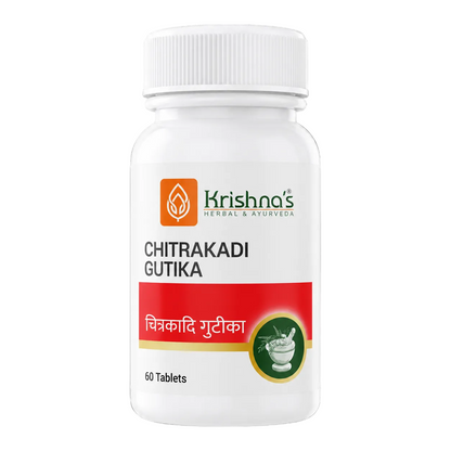 Image 1 of 60 tabs for the product Krishna's Herbal & Ayurveda Chitrakadi Vati