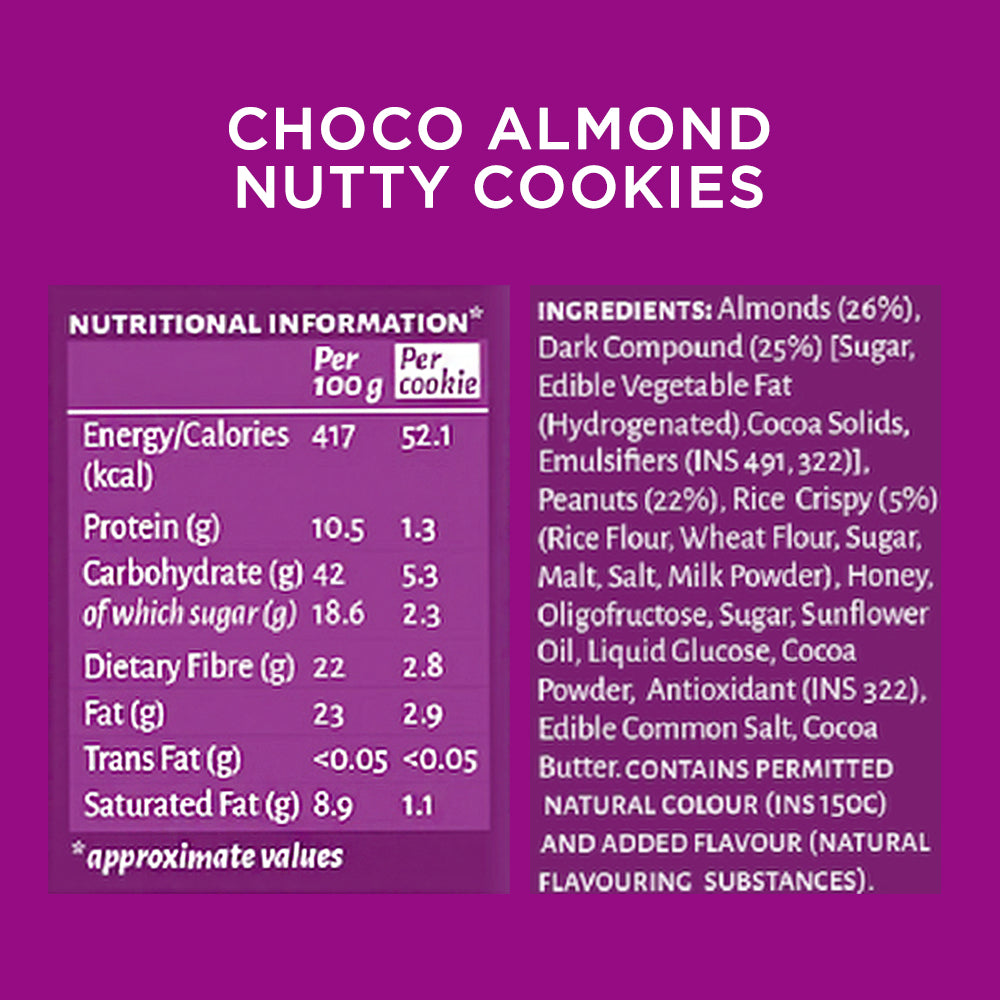 Image 5 of Open Secret Choco Almond Nutty Cookies - Pack of 30