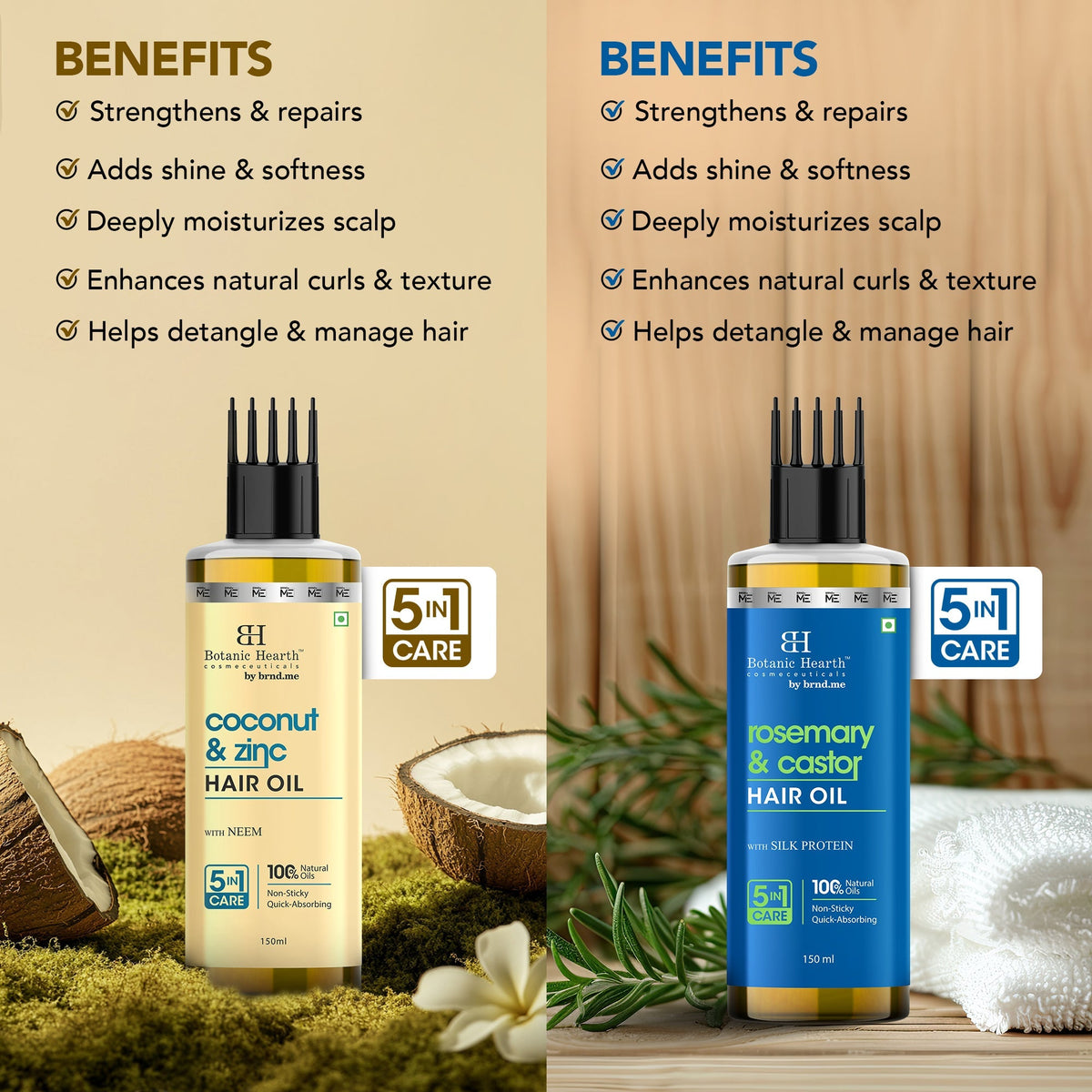 Image 2 of Botanic Hearth Coconut Zinc & Rosemary Castor - Hair Oil