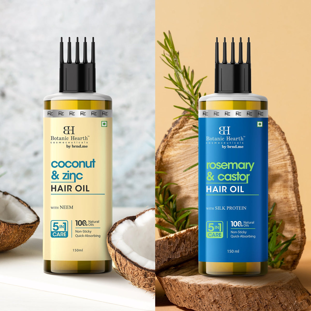 Image 8 of Botanic Hearth Coconut Zinc & Rosemary Castor - Hair Oil