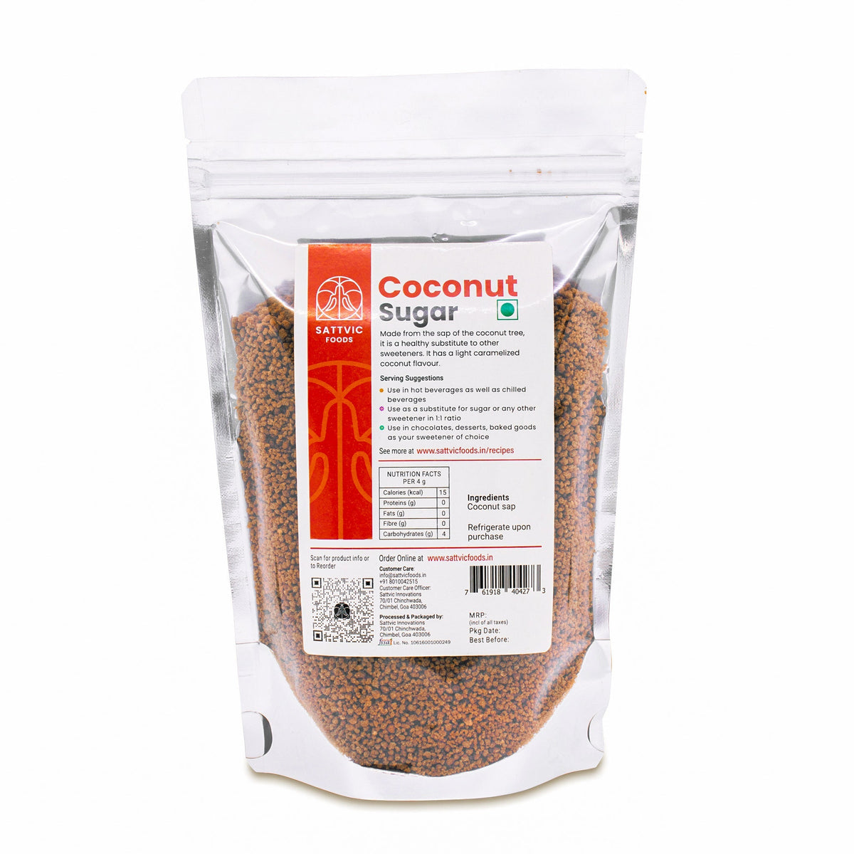 Image 11 of Sattvic Foods Coconut Sugar | Unrefined, Natural, Low-GI Sweetener