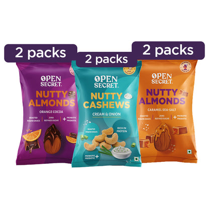 Image 1 of Open Secret Assorted Flavoured Nuts Combo (Pack of 6)
