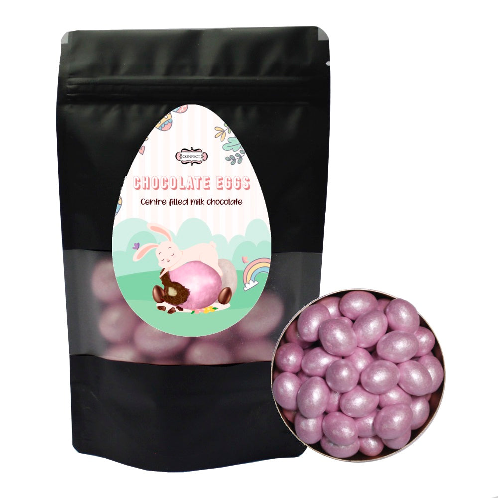 Image 1 of 300 gm for the product Confect Pink | Edible Chocolate Eggs