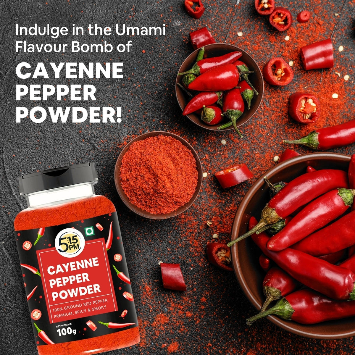 Image 5 of 5:15 PM Cayenne Pepper Powder | Spicy & Smoky | Perfect for Cooking, Seasoning