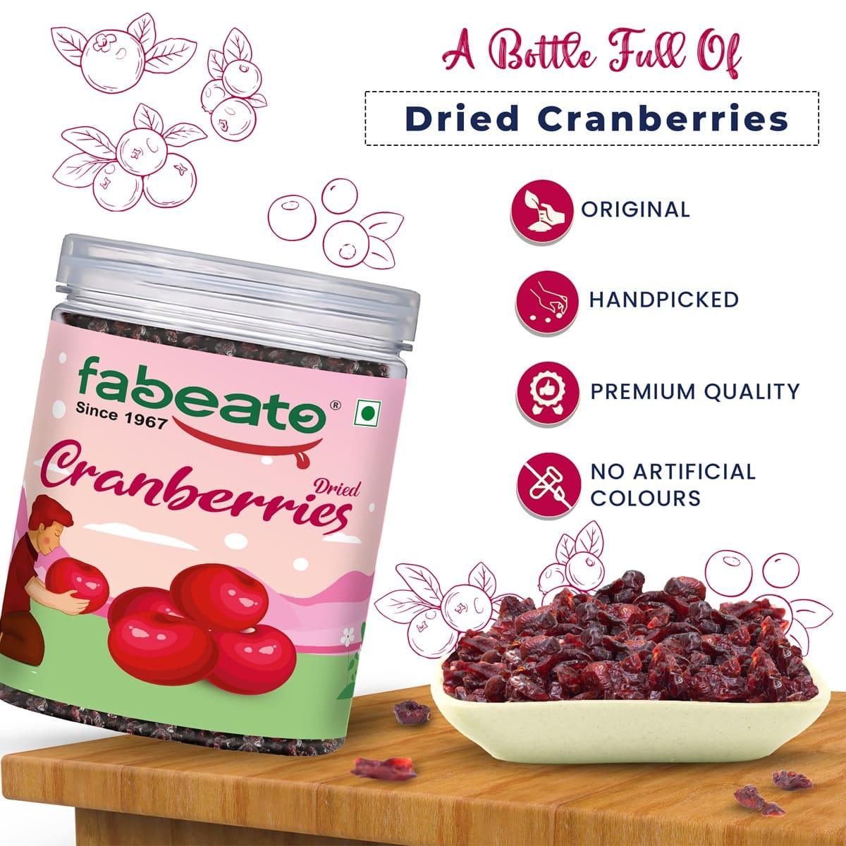 Image 2 of Fabeato Premium Dried Cranberries 250g