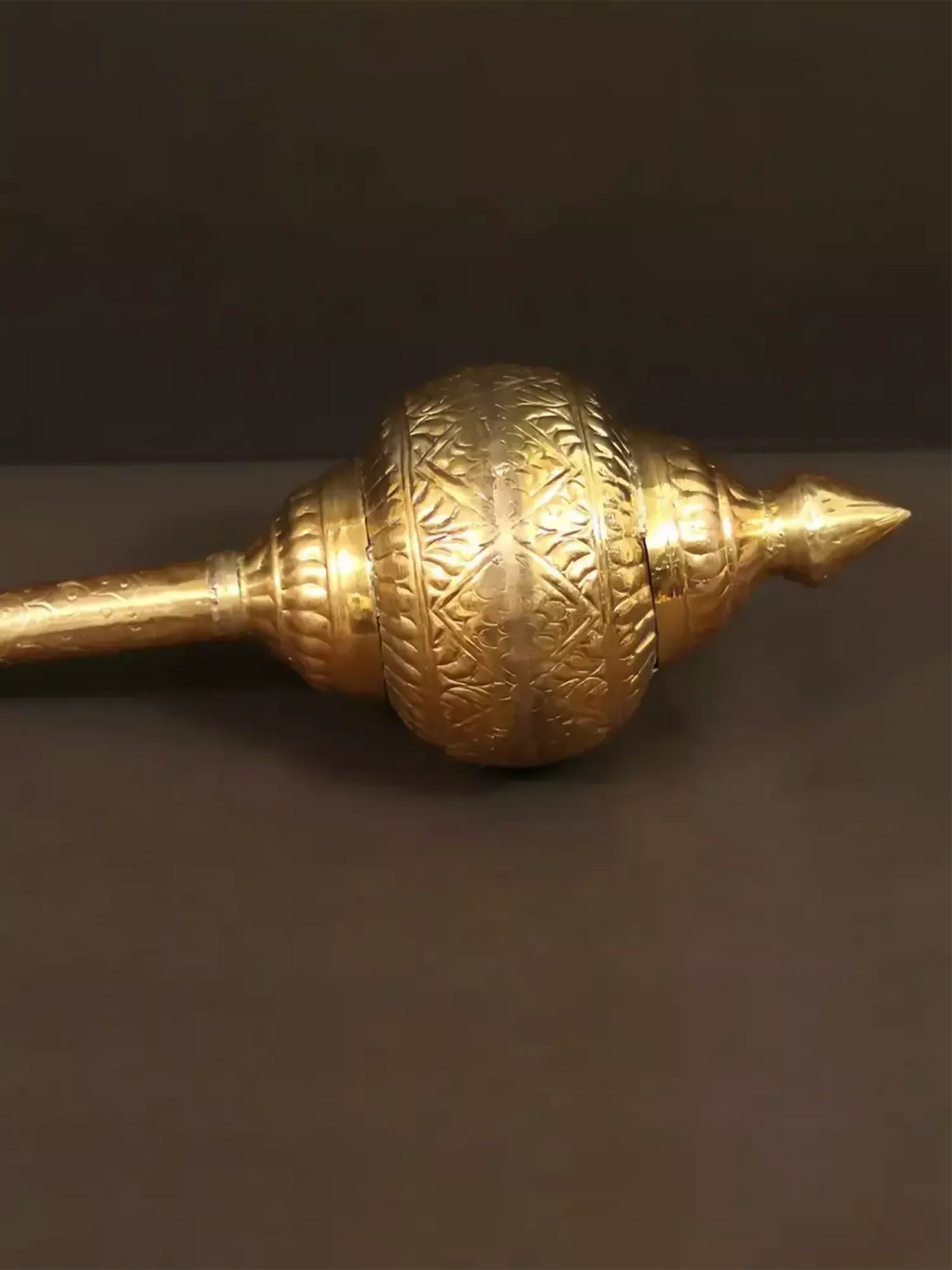 Image 4 of Ishwar Arts 10" Lord Hanuman Weapon Brass Mace (Gada)