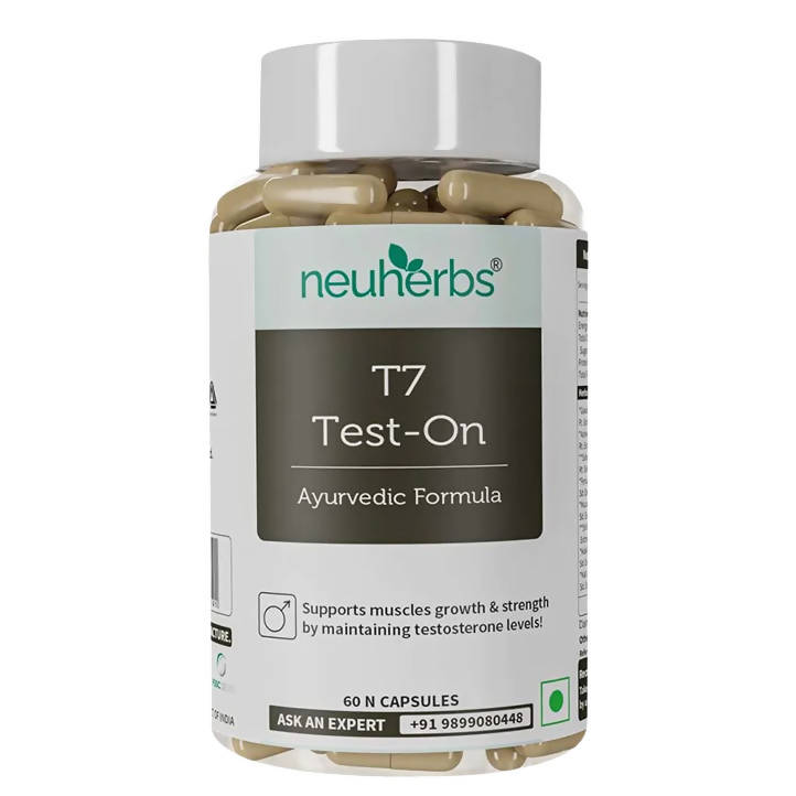 Image 1 of 60 caps for the product Neuherbs T7 Test-On Ayurvedic Formula Capsules