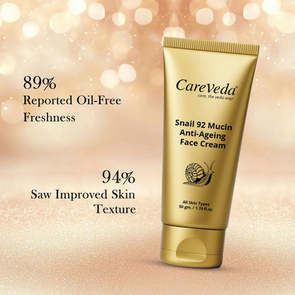 Image 6 of CareVeda Snail 92 Mucin Anti-Aging Face Cream for Skin Repair