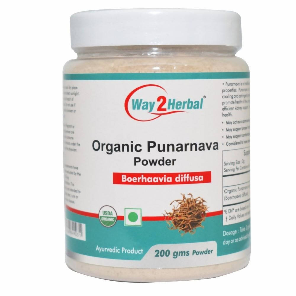 Image 1 of Pack of 1 / 200 gm for the product Way2herbal Organic Punarnava Powder