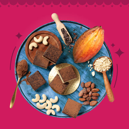 Image 6 of Go desi Minis: Dark Chocolate Kaju Katli | 9 pieces