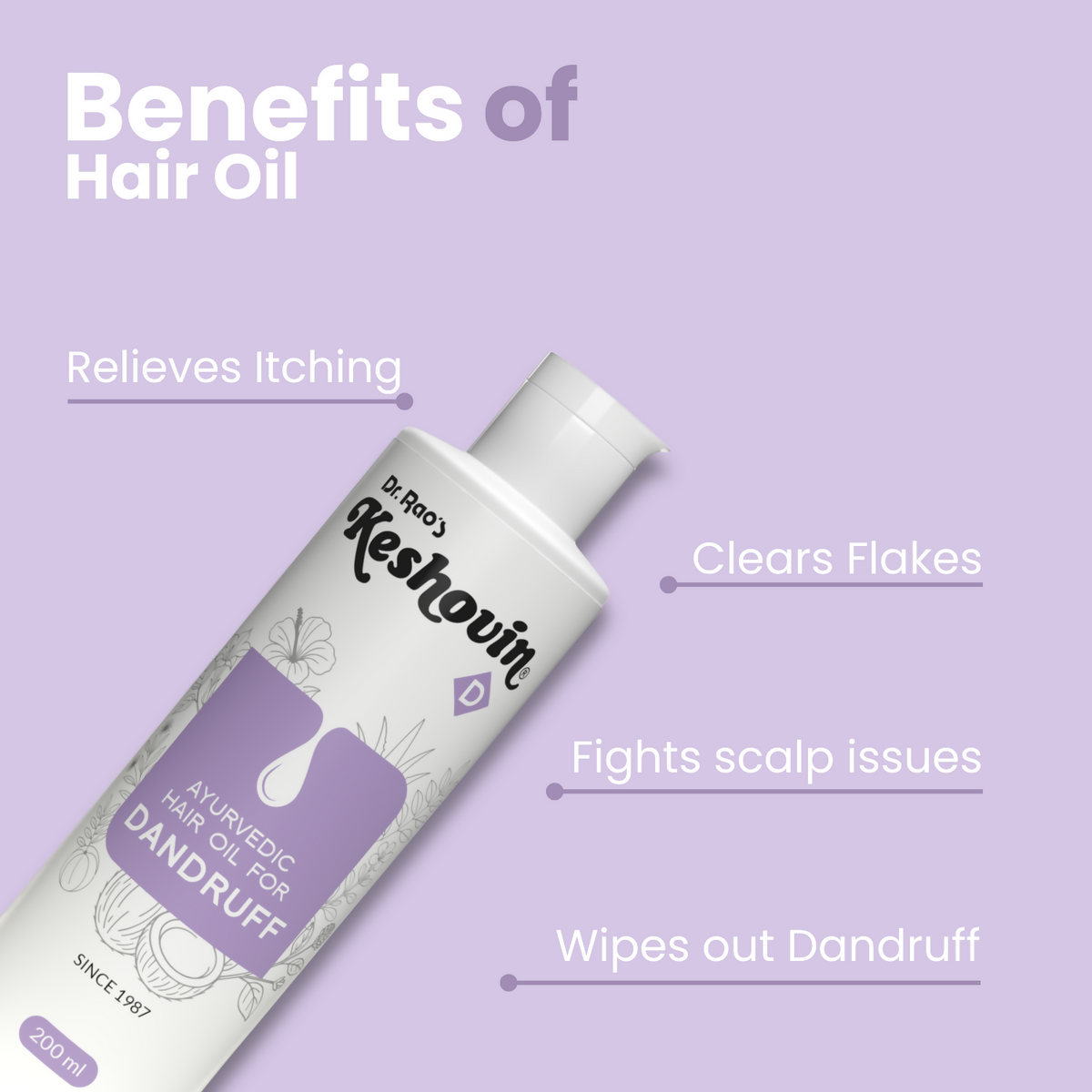 Image 6 of Dr. Rao's Keshovin Anti Dandruff Herbal Hair Oil