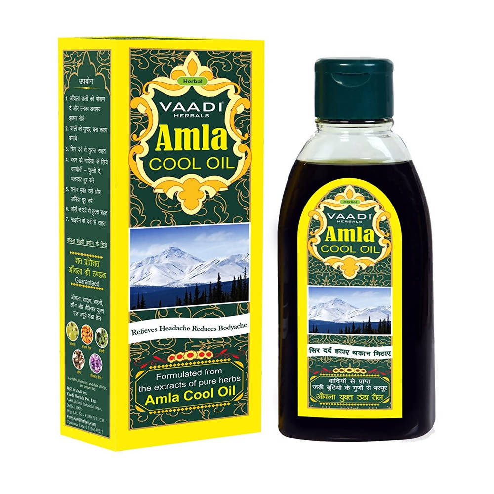 Image 1 of 200 ml for the product Vaadi Herbals Amla Cool Oil with Brahmi and Amla Extract