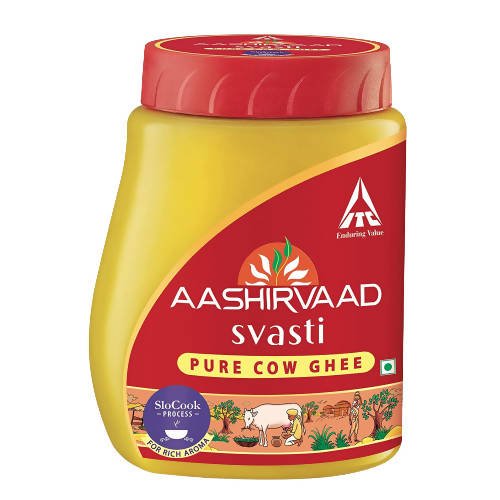 Image 1 of 1 L / Pack of 1 for the product Aashirvaad Svasti Pure Cow Ghee | Premium Desi Ghee with Rich Aroma
