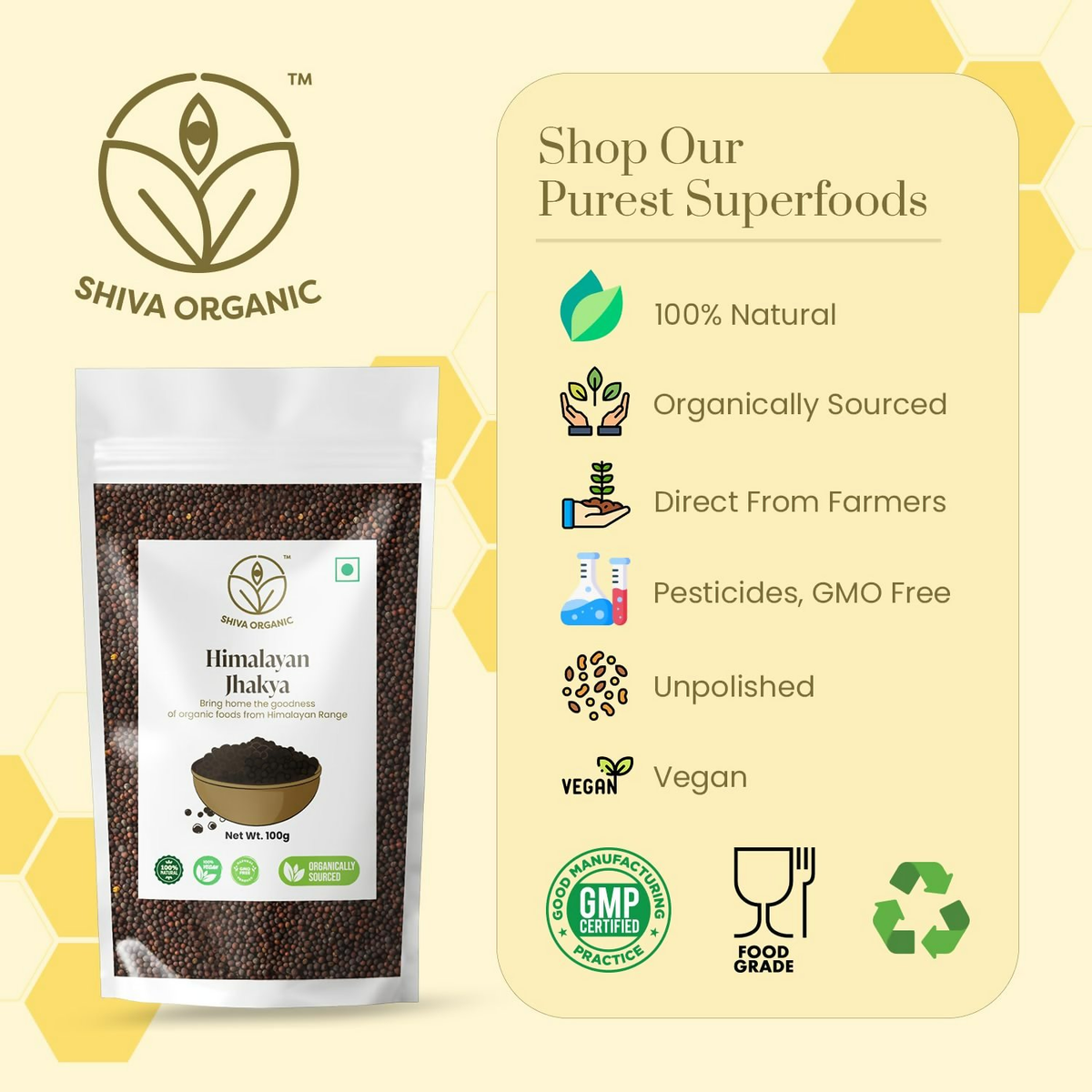 Image 4 of Shiva Organic Himalayan jakhiya seeds pahadi (Wild Mustard) Black Jakhya Seeds