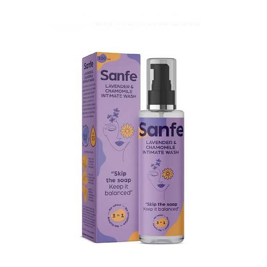 Image 1 of 100 ml / Pack of 1 for the product Sanfe Lavender & Chamomile 3 In 1 Intimate Wash