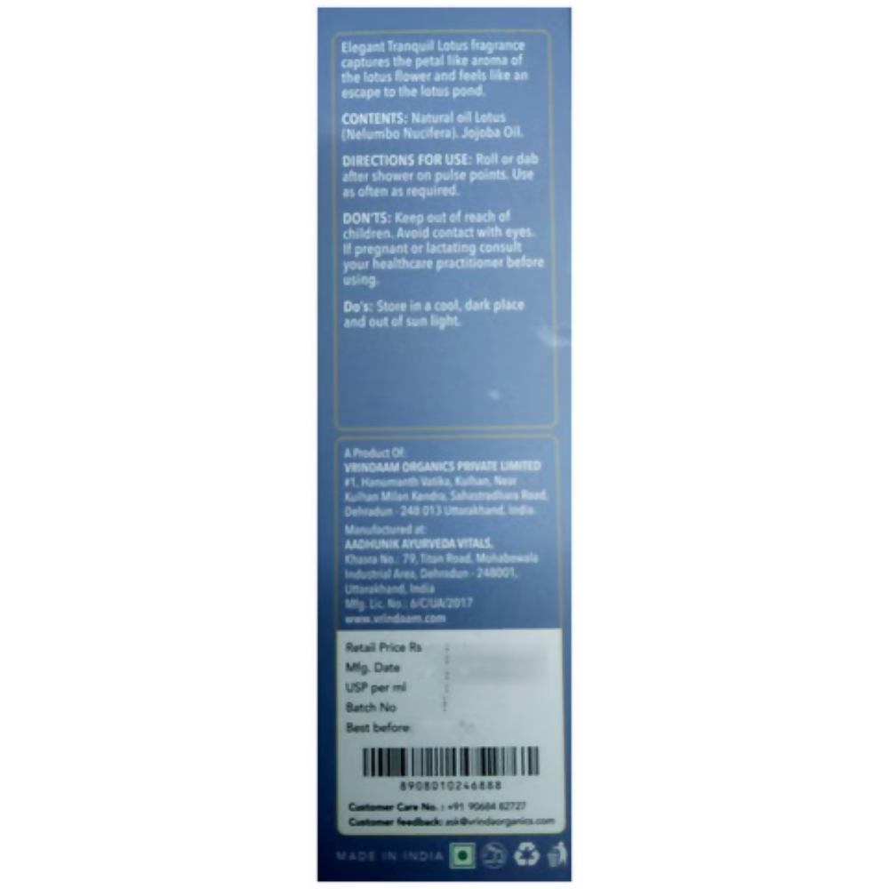 Image 4 of Vrinda Lotus Aromatic Oil Roll On