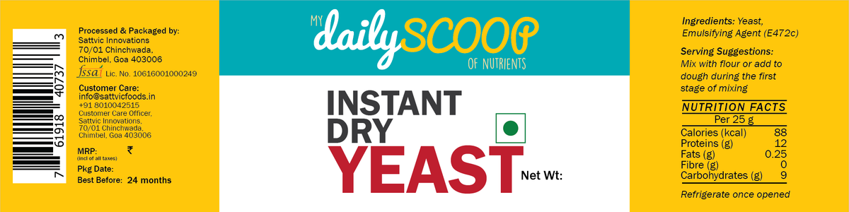 Image 6 of Sattvic Foods Instant Dry Yeast | Use in Breads & Pizza