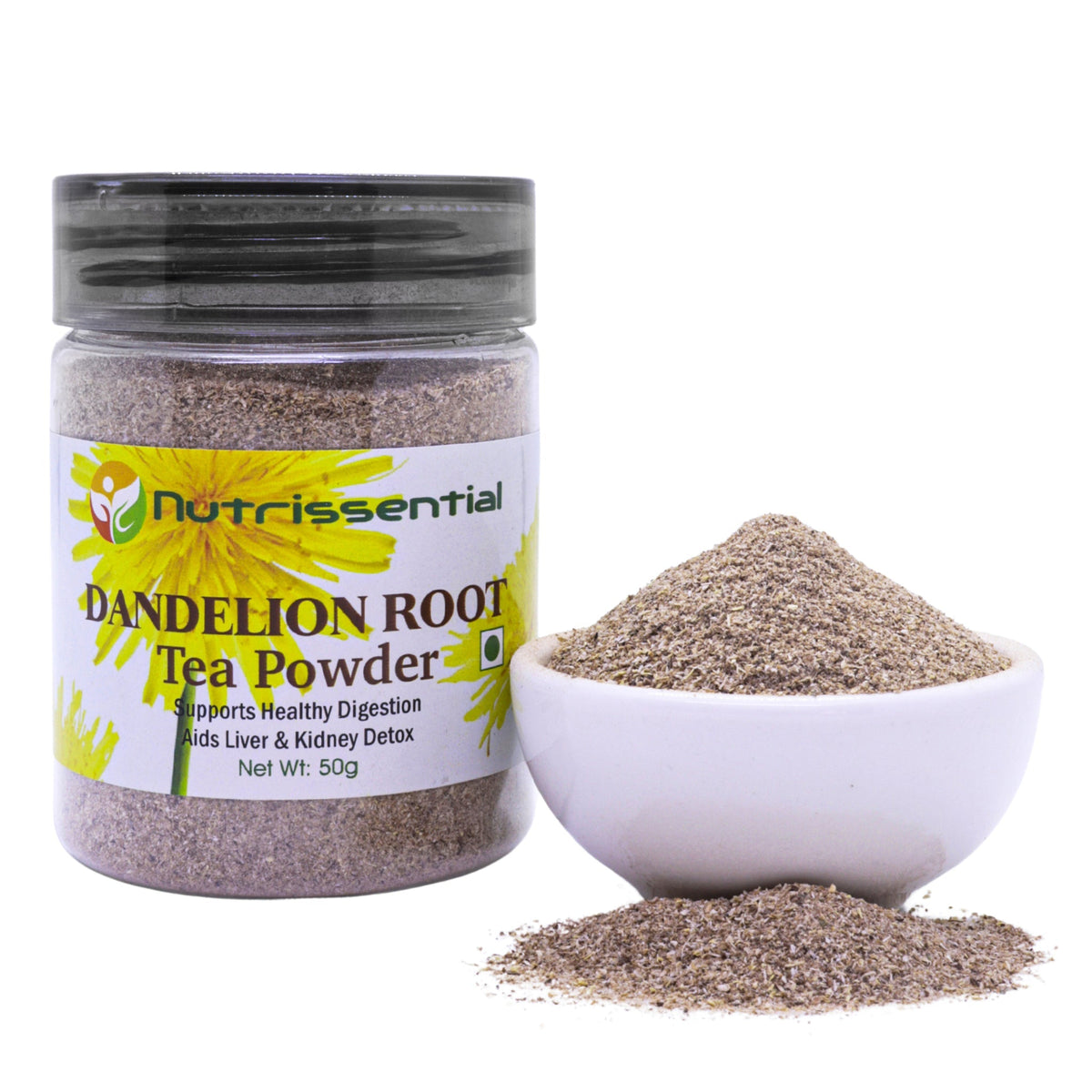 Image 7 of 50 gm for the product Sattvic Foods Dandelion Root Powder