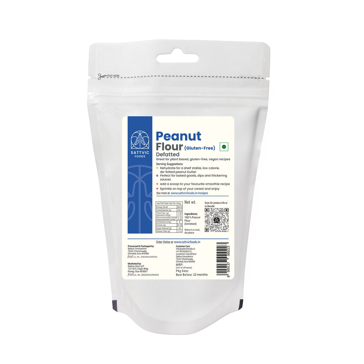 Image 12 of Sattvic Foods Defatted Peanut Flour | Plant-Based & Gluten Free