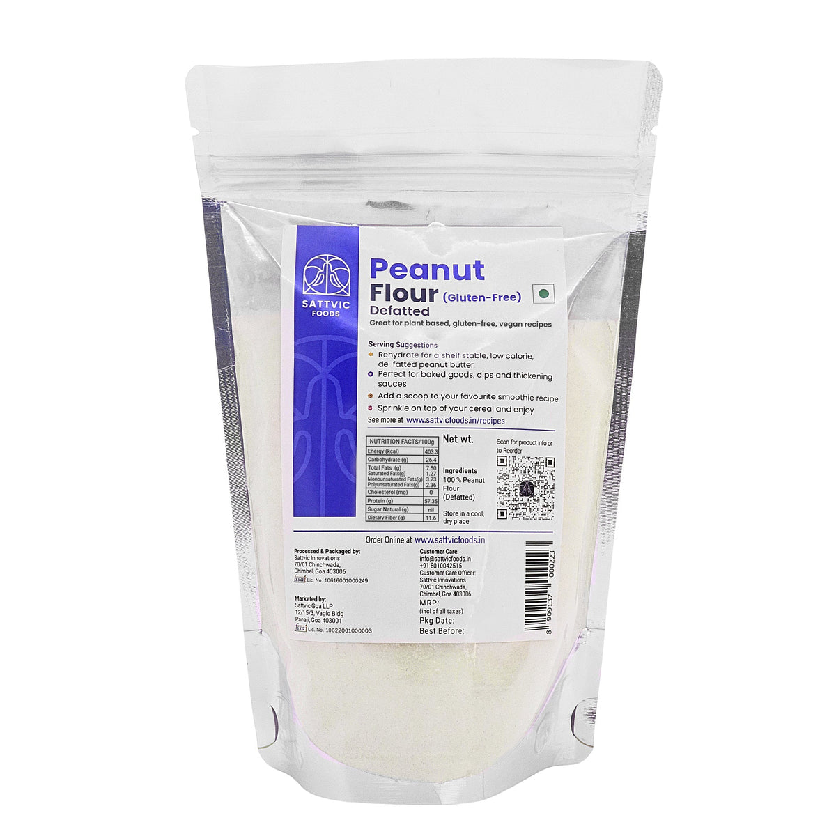 Image 14 of Sattvic Foods Defatted Peanut Flour | Plant-Based & Gluten Free