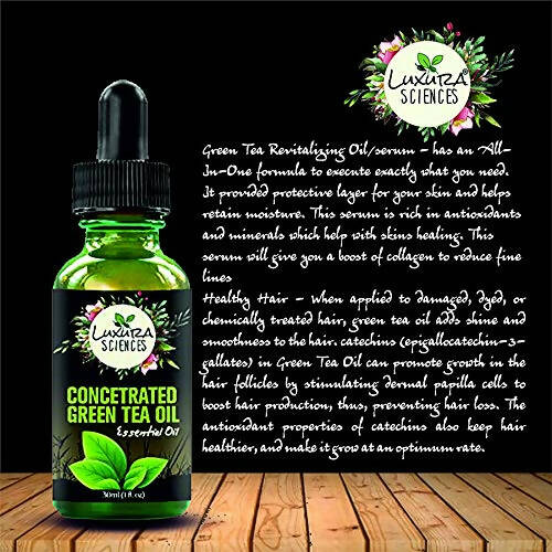 Image 3 of Luxura Sciences Concentrated 100% Organic Green Tea Oil/Serum for Skin and Hair