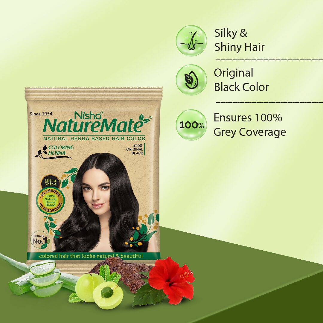 Image 4 of Nisha Nature Mate Henna-Based Hair Color Powder Sachet (Pack of 10)