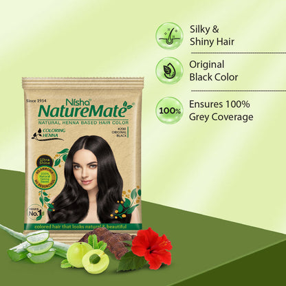 Image 4 of Nisha Nature Mate Henna-Based Hair Color Powder Sachet (Pack of 10)
