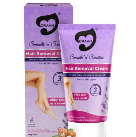 Image 1 of 50 gm / Pack of 1 for the product Oraah Smooth n Sensitive Hair Removal Cream