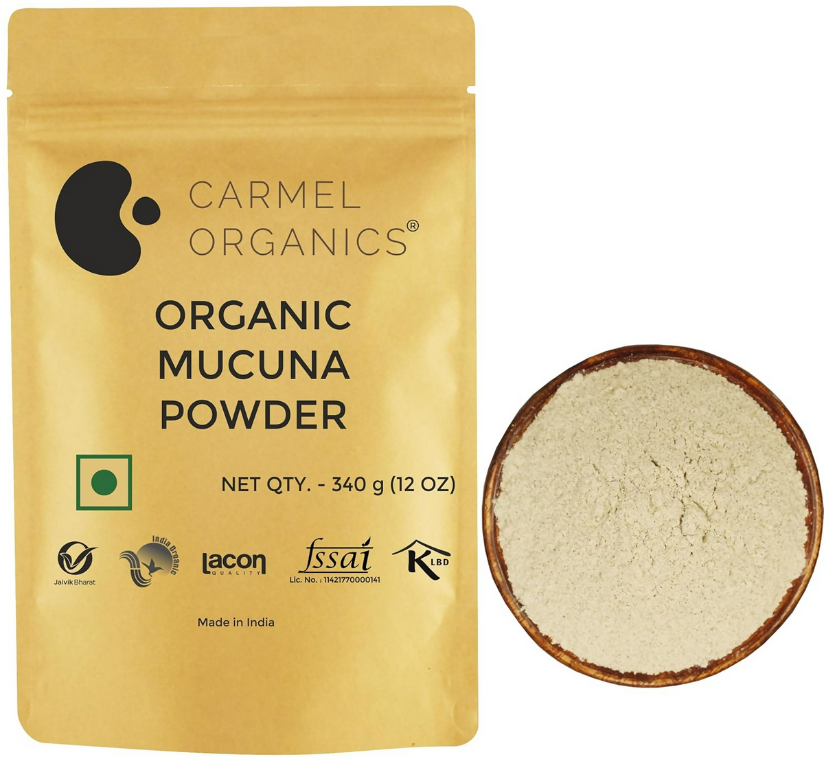 Image 1 of Carmel Organics Mucuna (Kapikacchu) White Seed Powder