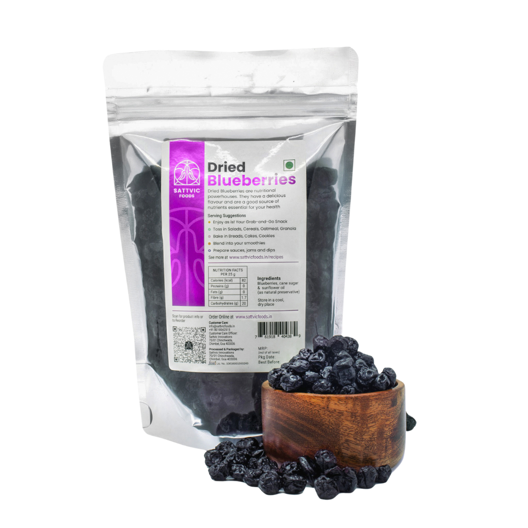 Image 13 of 750 gm for the product Sattvic Foods Dried Blueberries