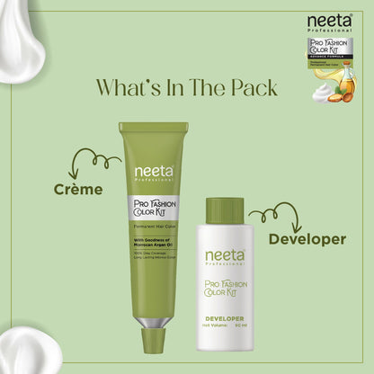 Image 4 of Neeta Professional Fashion Color Kit Permanent Hair Color Natural Black.1.0