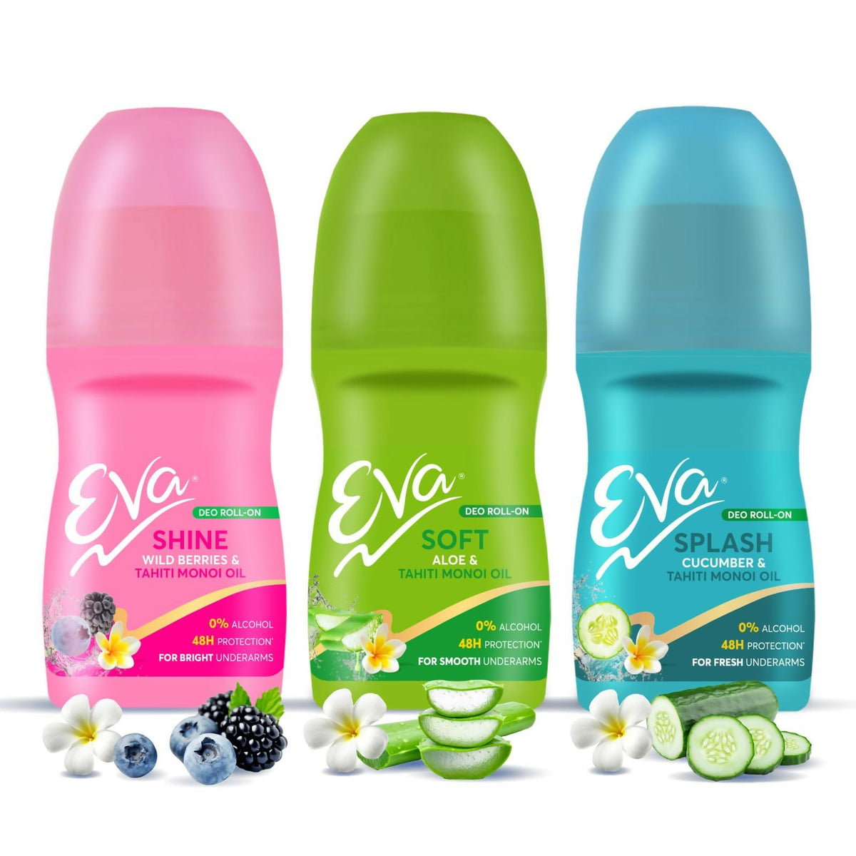 Image 1 of Eva Underarm Roll on Deodorant For Bright, Fresh & Smooth Underarms, Alcohol & Aluminium Free, For Women