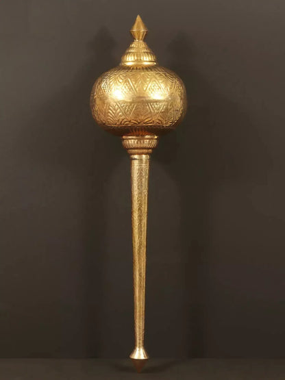 Image 5 of Ishwar Arts 36" Lord Hanuman Weapon Brass Mace (Gada)
