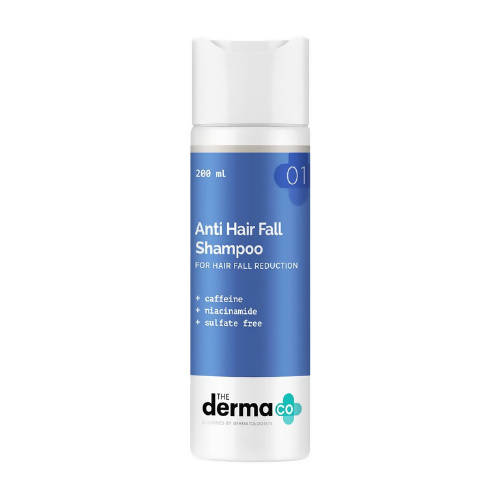 Image 1 of 200 ml for the product The Derma Co Anti-Hair Fall Shampoo for Hair Fall Reduction