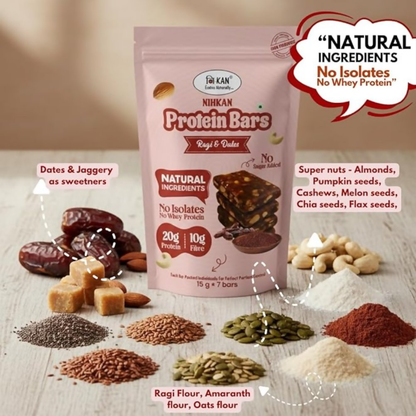 Image 4 of NIHKAN Ragi & Dates Protein Mini Bars