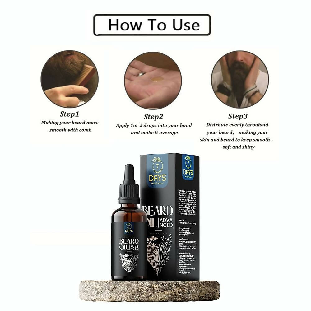 Image 4 of 7 Days Advanced Beard & Hair Growth Oil