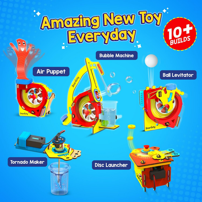 Image 6 of Smartivity 10-in-1 Motor-Powered Gadgets Kit For Kids Ages 6,7,8,9,10,11,12 Years Old Build 10+ Cool Electronics Projects