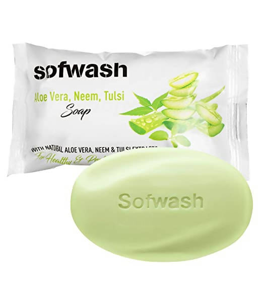 Image 1 of 100 gm / Pack of 1 for the product Modicare Sofwash Aloe Vera Neem Tulsi Soap
