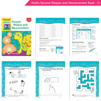Image 5 of Excel Maths Early Skills Ages 4-5 Year Books for Junior kg| Set of 3| Learn Numbers Add & Take Away, Shapes, Measurement