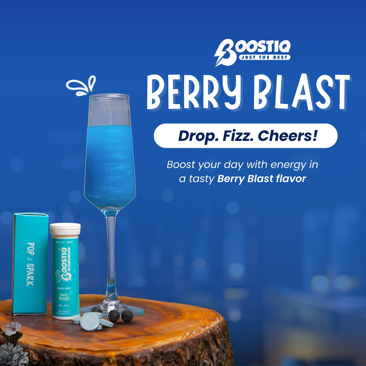 Image 2 of BOOSTIQ Pop & Spark Effervescent Tablets - Berry Blast
