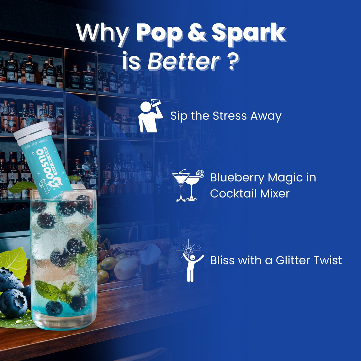 Image 6 of BOOSTIQ Pop & Spark Effervescent Tablets - Berry Blast