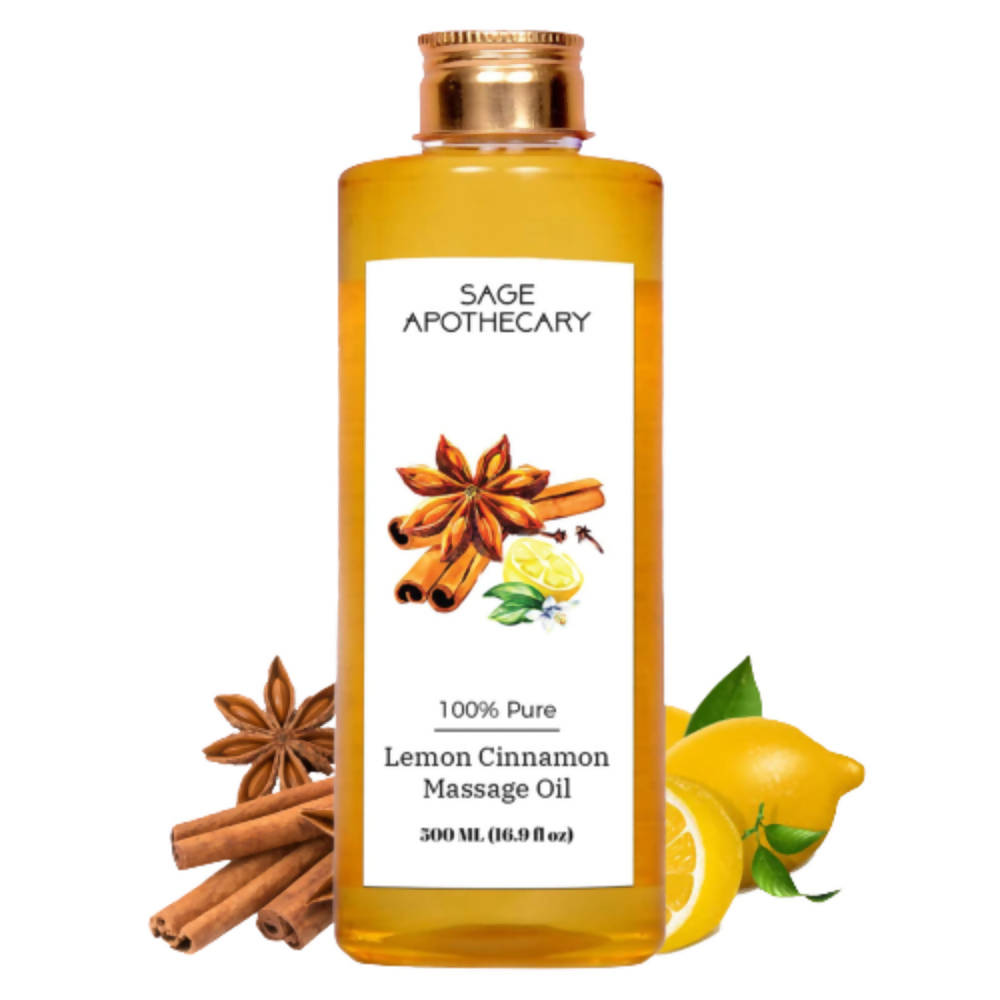Image 1 of 500 ml / Pack of 1 for the product Sage Apothecary Lemon Cinnamon Massage Oil