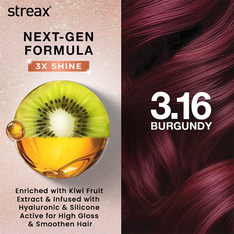 Image 3 of Streax Gel No Ammonia 100% Grey Coverage Hair Color - Burgundy